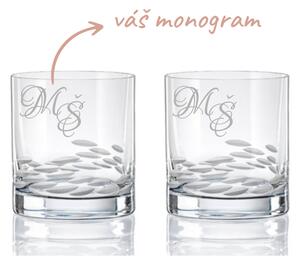 Dekorant Crystalex sklenice na whisky MONOGRAM 2KS