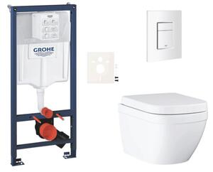 Závěsný WC set do lehkých stěn / předstěnová montáž GROHE Euro Ceramic SIKOGRSEUSCSH0