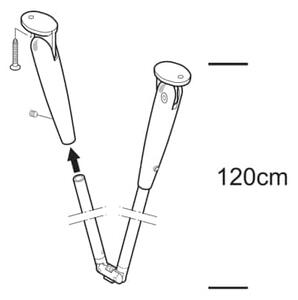 URBÁNEK Stropní V nosič kolejnice AL410 50-120 cm - Bílá