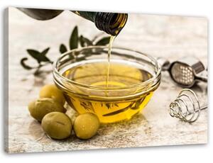 Obraz na plátně Olivový olej Olivy - 60x40 cm