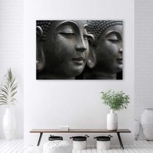 Obraz na plátně, Lázně Buddha Zen Wellnes Šedá - 90x60 cm
