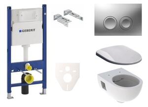 Cenově zvýhodněný závěsný WC set Geberit do lehkých stěn / předstěnová montáž + WC Geberit Selnova SIKOGES7S3