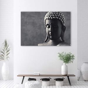Obraz na plátně, Buddha Šedé pozadí - 60x40 cm