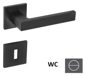 Klika Naturel Square WC knoflík (WC) černá matná SquareHR5SBSWC