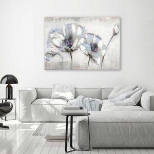 Obraz na plátně, Bílé květy jako malované - 100x70 cm