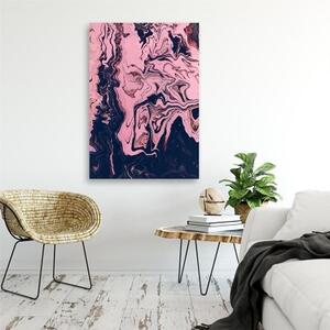 Obraz na plátně, Abstraktní růžový akvarel - 60x90 cm