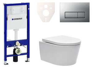 Cenově zvýhodněný závěsný WC set Geberit do lehkých stěn / předstěnová montáž + WC SAT Brevis SIKOGES6W8