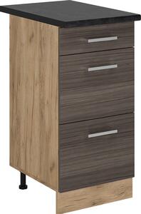 Spodní skříňka kuchyňské linky Vicco R-Line Ušlechtilá šedá 40 cm se zásuvkami, PD Antracit, Model 53919