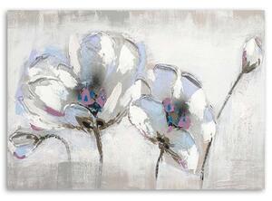 Obraz na plátně, Bílé květy jako malované - 100x70 cm