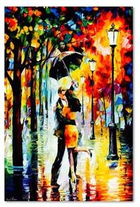 Obraz na plátně, Deštník pro romantický pár - 40x60 cm