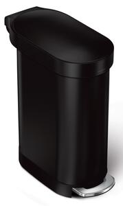 Úzký pedálový odpadkový koš Simplehuman Slim – 45 l, matná černá ocel