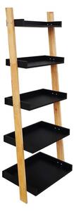 Set poličky a nosníků Naturel Home černá/ořech mat 53,5x170x40 cm HOMEP5C