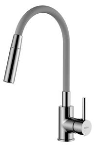 Dřezová baterie S-Line Pro se silikonovým ramínkem šedá/chrom SIKOBSLPRO290S2F