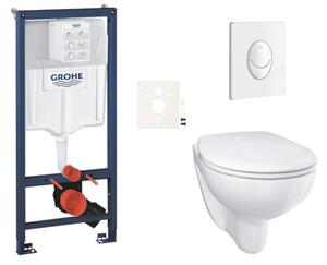 Závěsný WC set do lehkých stěn / předstěnová montáž GROHE Bau Ceramic SIKOGRSBAUSASH0