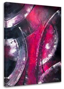 Obraz na plátně, Moderní abstraktní fialová - 60x90 cm