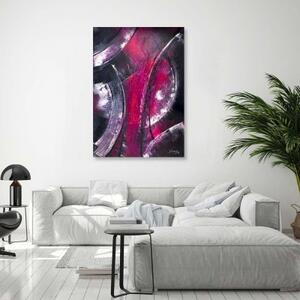 Obraz na plátně, Moderní abstraktní fialová - 40x60 cm