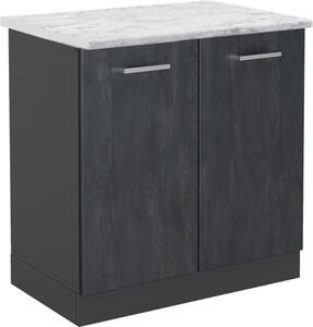 Skříňka pod dřez Vicco R-Line Černý beton 80 cm PD Mramor, Model 47481