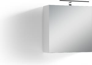 ByLIVING Zrcadlová skříňka Spree, šířka 60 cm, s LED osvětlením, s vypínačem a zásuvkovou skříňkou, koupelnová skříňka se zrcadlovými dvířky