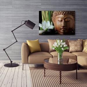 Obraz na plátně Buddha Bamboo Zen Flower - 60x40 cm