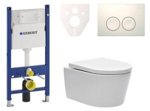 Cenově zvýhodněný závěsný WC set Geberit do lehkých stěn / předstěnová montáž + WC SAT Brevis SIKOGES7W1