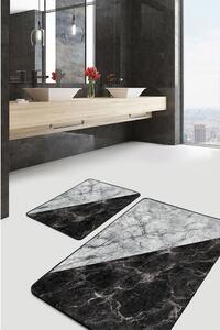 Černobílé koupelnové předložky v sadě 2 ks 60x100 cm – Mila Home