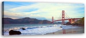 Obraz na plátně, New York Golden Gate - 90x30 cm