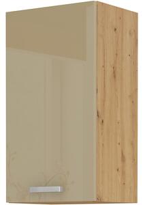 Horní kuchyňská skříňka Arryn 40 G-72 1F (dub artisan + lesk cappucino)