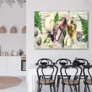 Obraz na plátně Koření Bylinky Béžová - 60x40 cm