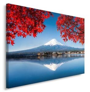 Obraz na plátně, Japonská sopka hora Fudži červená - 120x80 cm