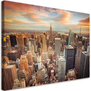 Obraz na plátně, Panorama New York City - 120x80 cm