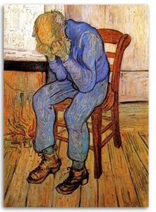 Obraz na plátně, Starý muž ve smutku V. van Gogh - 40x60 cm