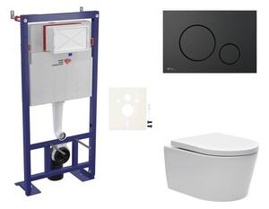 Cenově zvýhodněný závěsný WC set SAT do lehkých stěn / předstěnová montáž+ WC SAT Brevis SIKOSSBR68