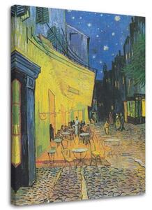 Obraz na plátně, REPRODUCTION Kavárna Terasa v noci Van Gogh - 80x120 cm