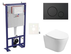 Cenově zvýhodněný závěsný WC set SAT do lehkých stěn / předstěnová montáž + WC SAT Infinitio SIKOSSIN68