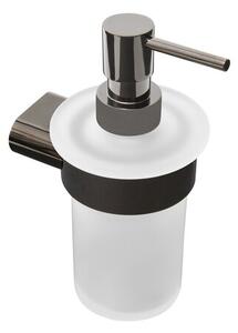 Dávkovač mýdla SAT Simply R PVD PVD gun metal/mléčné sklo SATDSIMR99GM