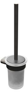 Wc štětka SAT Simply R PVD PVD gun metal/mléčné sklo SATDSIMR37GM
