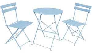 Balkonová sestava Orion, stůl + 2 židle, modrá