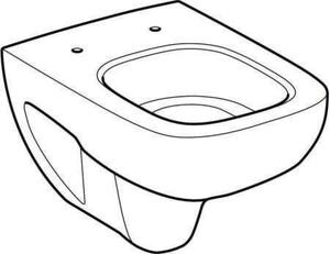 Geberit závěsný klozet Square RENOVA COMPACT se zkráceným výstupkem, se zapuštěným okrajem bílý