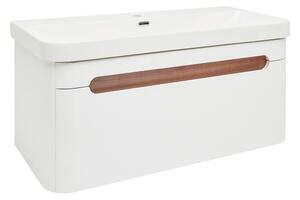 Koupelnová skříňka s umyvadlem SAT Fusion 97,5x43x45 cm bílá matná mat SATFUSION100WMW