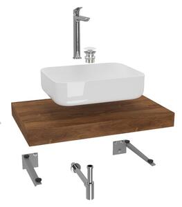 Koupelnová sestava Siko s deskou pod umyvadlo Dolce 80x8x50 cm dub charleston KSETDO8
