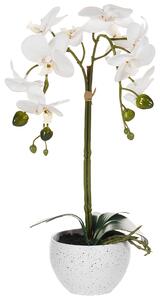 Umělá rostlina ORCHID 42 cm Bílá