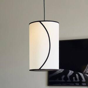PR Home závěsná lampa Ava, Ø 25 cm, organická bavlna, krémová barva
