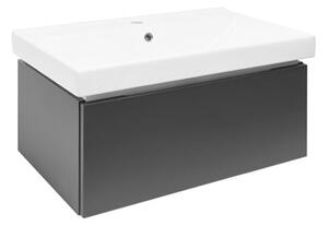 Koupelnová skříňka s umyvadlem SAT Feel 80x30x46 cm antracit mat SATFEEL80ANTU1