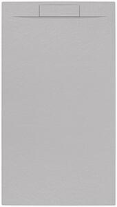 Sprchová vanička obdélníková SAT Fusion 100x80 cm litý mramor Gris Perla SATFU10080GRP
