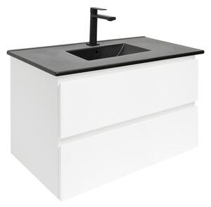 Koupelnová skříňka s umyvadlem SAT B-Way 79x50x45 cm bílá lesk BWAY280WU4B2B