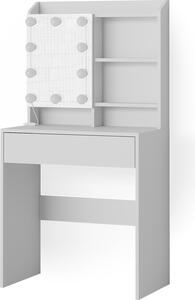 Toaletní stolek Vicco Laura Bílá 70 cm s LED osvětlením, Model 38280