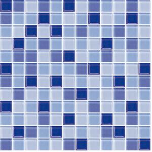 Skleněná mozaika Premium Mosaic modrá 30x30 cm lesk MOS25MIX5
