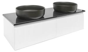 Koupelnová skříňka s žulovou deskou SAT Evolution 118x30x44,8 cm bílá mat SATEVO120WMZ