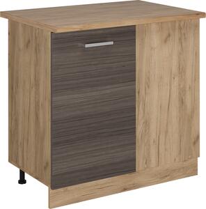 Rohová skříňka Vicco R-Line Ušlechtilá šedá 86 cm , PD Dub, Model 53511