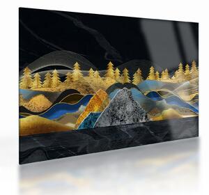Skleněný obraz - Zlaté hory (70x50 cm)